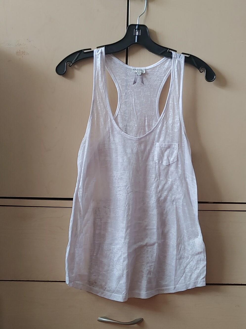 Dynamite See-through White Racerback Tank Top